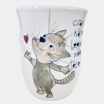 Cicás kerámia bögre 3 dl-es