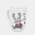 Nyuszis kerámia bögre vicces felirattal