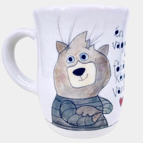 Macis bögre kézműves kerámia vicces felirattal