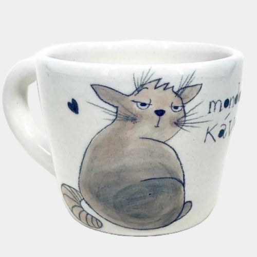Cicás cappuccino csésze kézműves kerámia