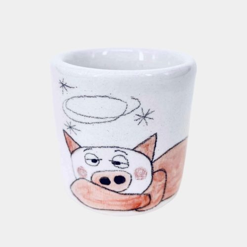 Részeg disznós pálinkás pohár - #palinka