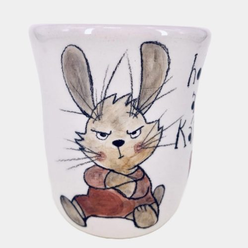 Nyuszis espresso csésze vicces felirattal