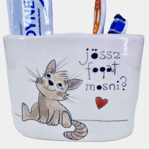 Cicás fogkefetartó 3 lyukú - jössz fogat mosni?