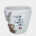 Nyuszis bögre kézműves kerámia