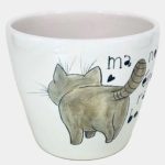 Cicás kerámia bögre nagy méretű