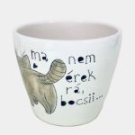 Cicás kerámia bögre nagy méretű