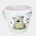 Macis nagy méretű bögre kézműves kerámia