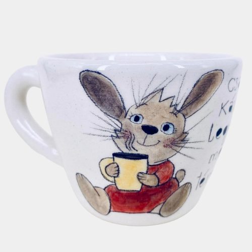 Nyuszis cappuccino csésze - csak kávé legyen meg térerő!