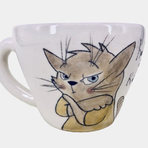 Cicás cappuccino csésze kézműves kerámia