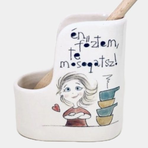 Csajos fakanáltartó - én főztem, te mosogatsz!