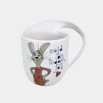 Nyuszis bögre kézműves kerámia