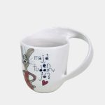 Nyuszis bögre kézműves kerámia