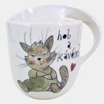 Cicás kerámia bögre jobbkezes fogással