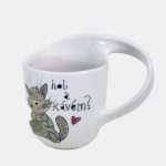 Cicás kerámia bögre jobbkezes fogással