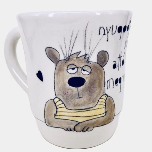 Macis bögre kézműves kerámia vicces felirattal