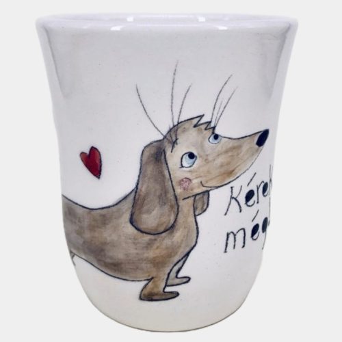 Tacsis bögre kézműves kerámia