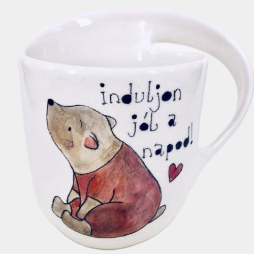 Macis jobbkezes bögre - induljon jól a napod!