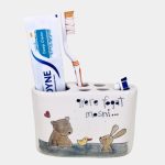 Macis-nyuszis fogkefetartó 6 lyukú - gyere fogat mosni...