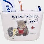 Macis-sünis fogkefetartó 5 lyukú - gyere, mossunk fogat!