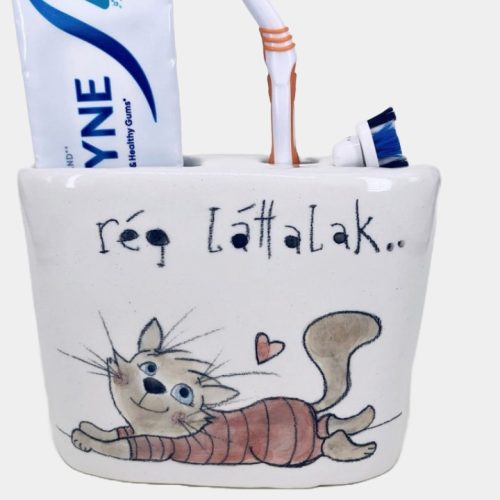 Cicás fogkefetartó 3 lyukú - rég láttalak...