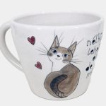 Cicás kerámia bögre fél literes