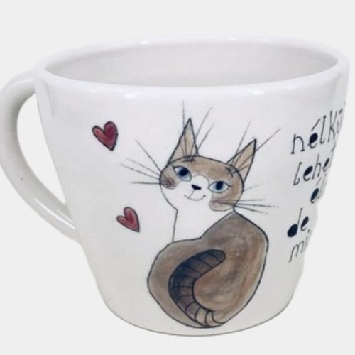 Cicás kerámia bögre fél literes