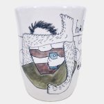 Pasis bögre kézműves kerámia