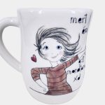 Csajos kerámia bögre 3 dl-es