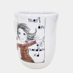 Csajos kerámia bögre 3 dl-es