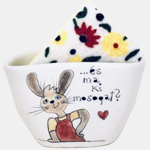 Nyuszis mosogatószivacs tartó - és ma ki mosogat?