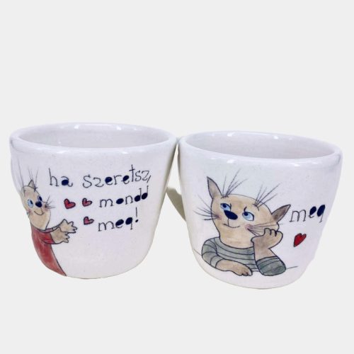 Cicás páros cappuccino csésze - ha szeretsz mondd meg!