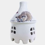 Cicás füstölőtartó házikó