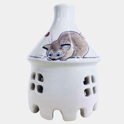 Cicás füstölőtartó házikó