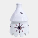 Virágos füstölőtartó házikó