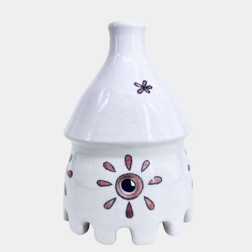 Virágos füstölőtartó házikó