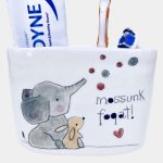 Elefántos-nyuszis fogkefetartó 3 lyukú - mossunk fogat!