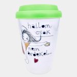 Csajos fületlen bögre szilikon tetővel - hallom, csak nem érdekel...