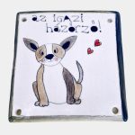 Kutyás ajtótábla - az igazi házőrző!