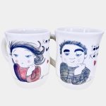 Csajos-pasis 3 dl-es páros bögre - kevesebb beszéd! több kávé!