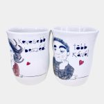 Csajos-pasis 3 dl-es páros bögre - kevesebb beszéd! több kávé!