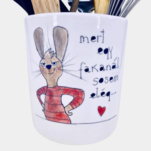 Nyuszis konyhai eszköztartó - mert egy fakanál sosem elég...